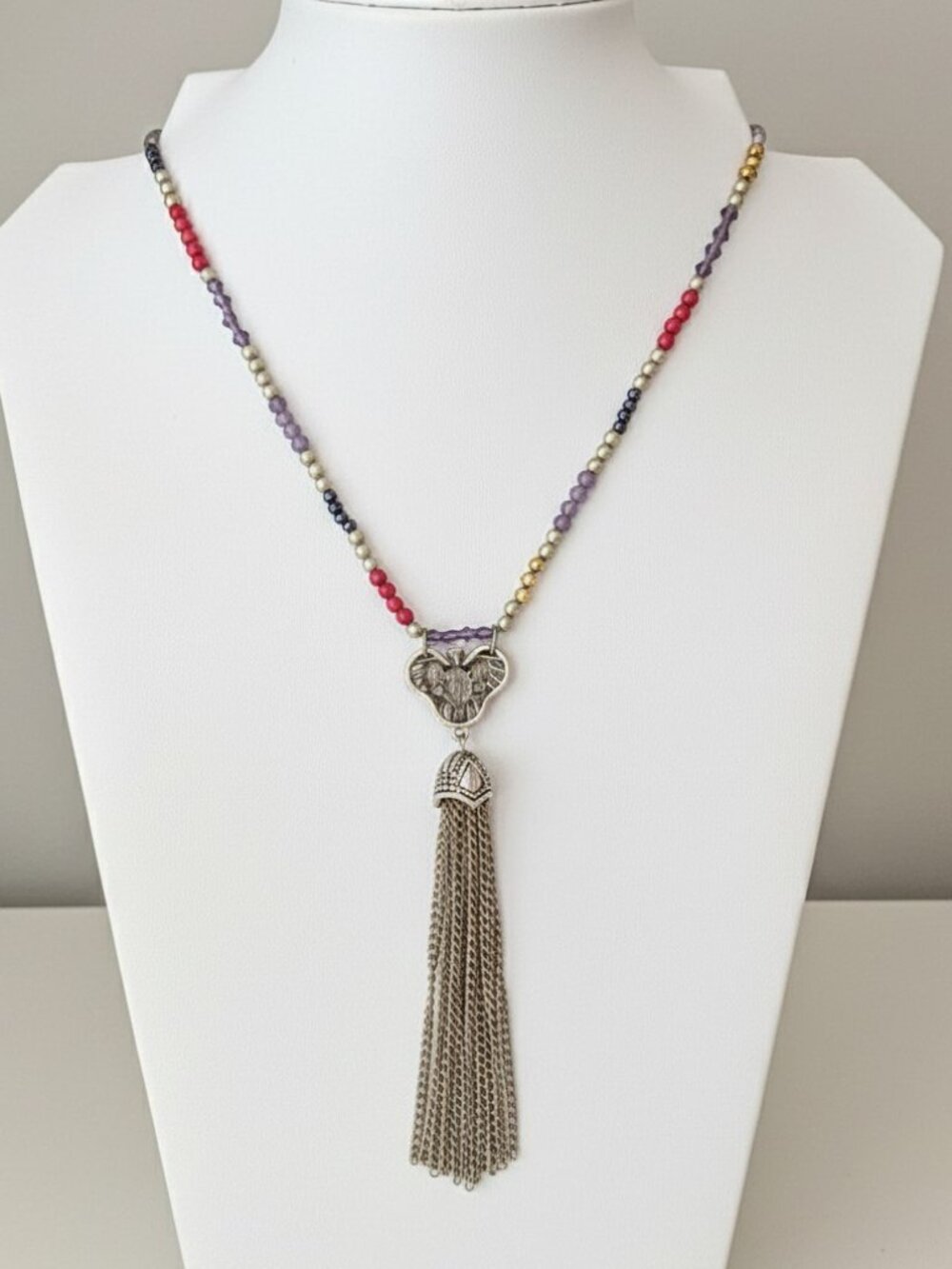 Beaded Tassel Necklace - Picture 3 of 4